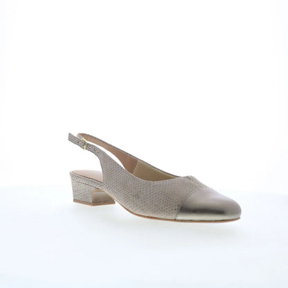 Trotters Dea T7001-923 Womens Silver Leather Slingback Heels Shoes