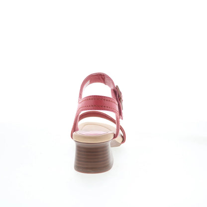 Clarks Desirae Coast 26177080 Womens Pink Wide Leather Strap Sandals Shoes