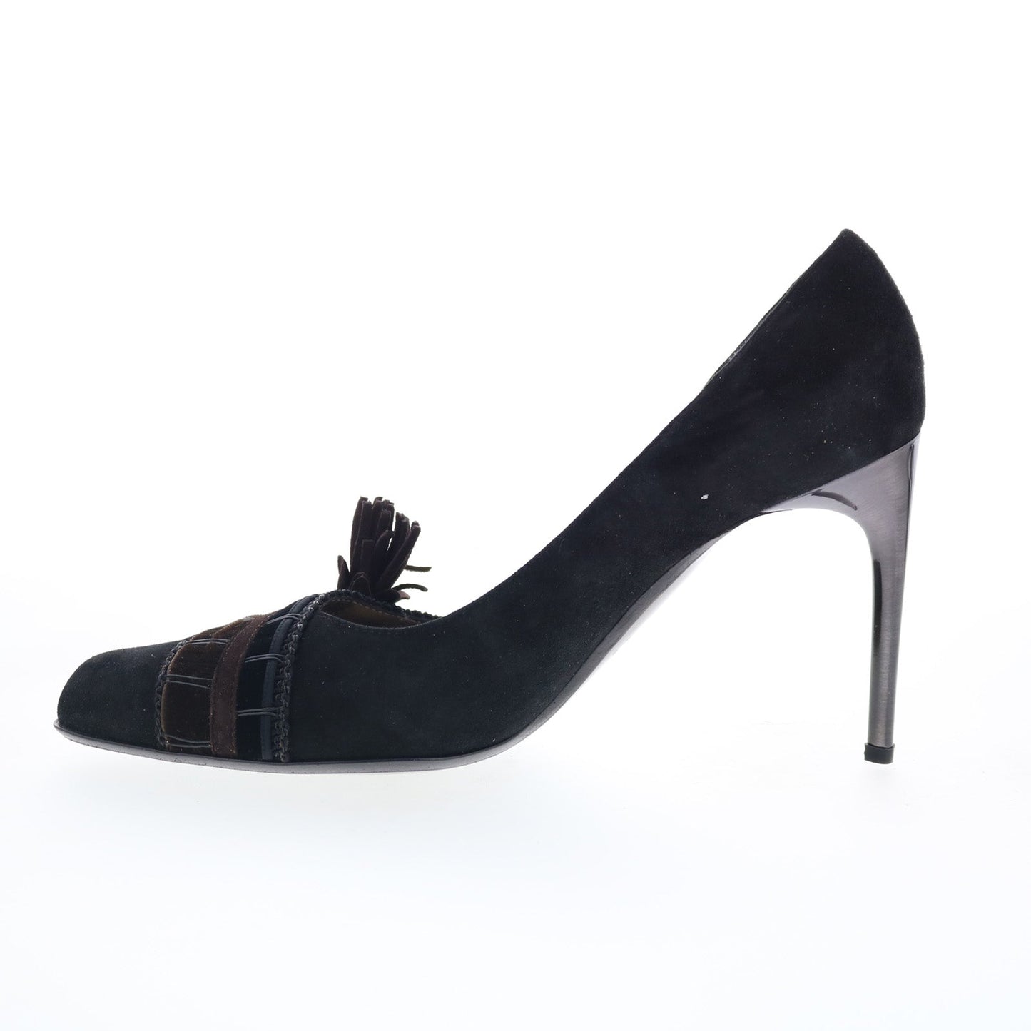 Dibera Scarpe Donna DIBRERA 7 Womens Black Suede Slip On Pumps Heels Shoes