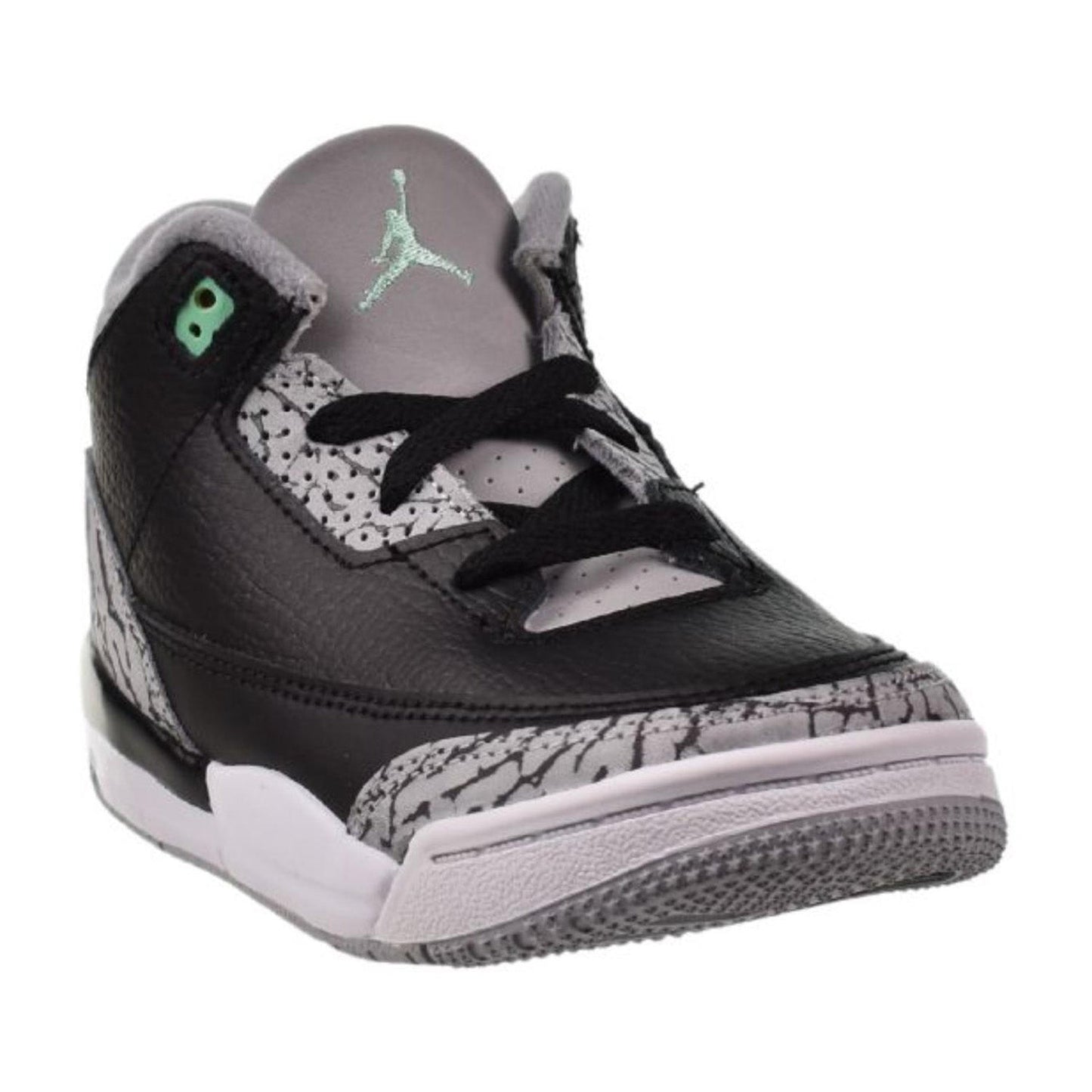 Jordan 3 Retro "Green Glow" (TD) Toddlers' Shoes Black-Wolf Grey-Green