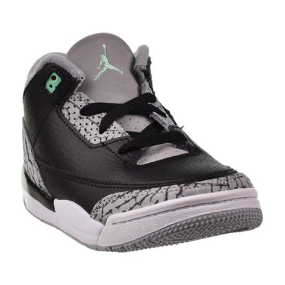 Jordan 3 Retro "Green Glow" (TD) Toddlers' Shoes Black-Wolf Grey-Green
