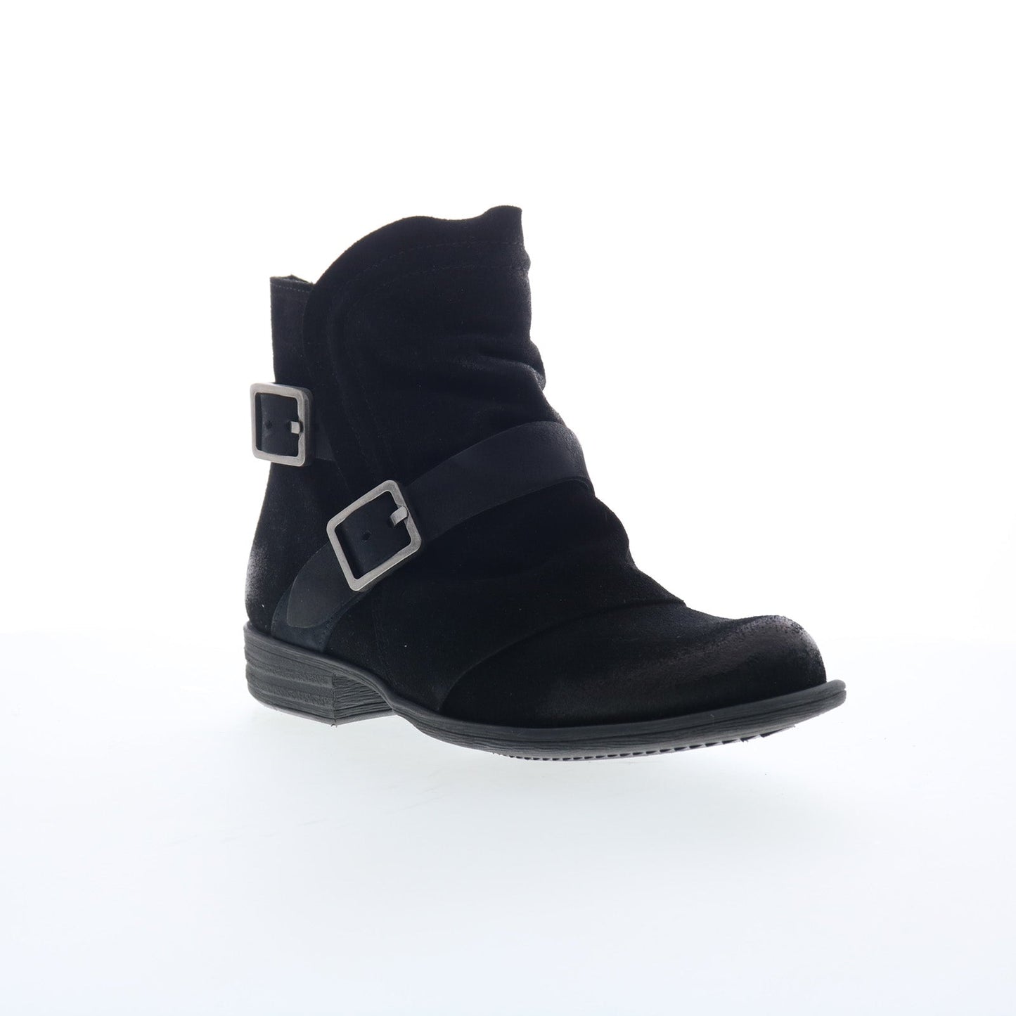 Miz Mooz Domenique Womens Black Suede Zipper Ankle & Booties Boots