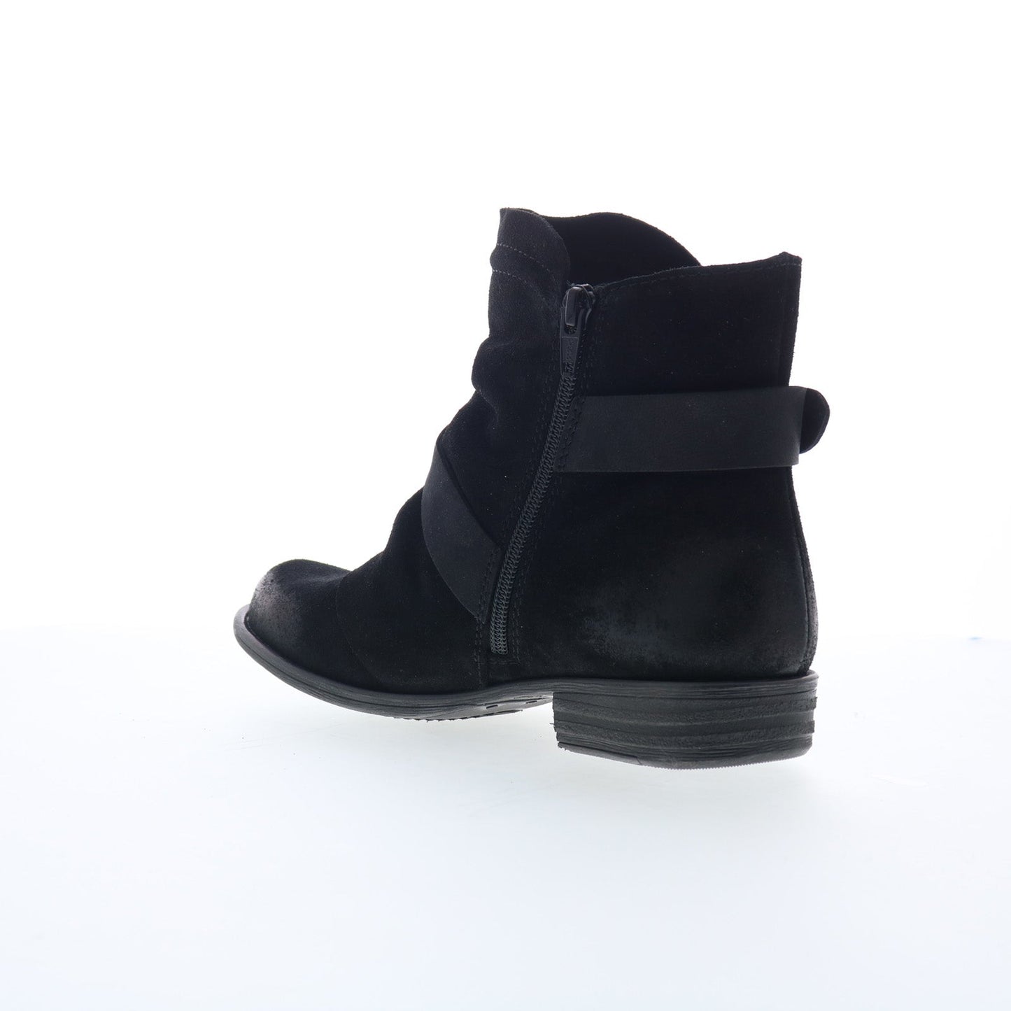Miz Mooz Domenique Womens Black Suede Zipper Ankle & Booties Boots