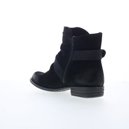 Miz Mooz Domenique Womens Black Suede Zipper Ankle & Booties Boots