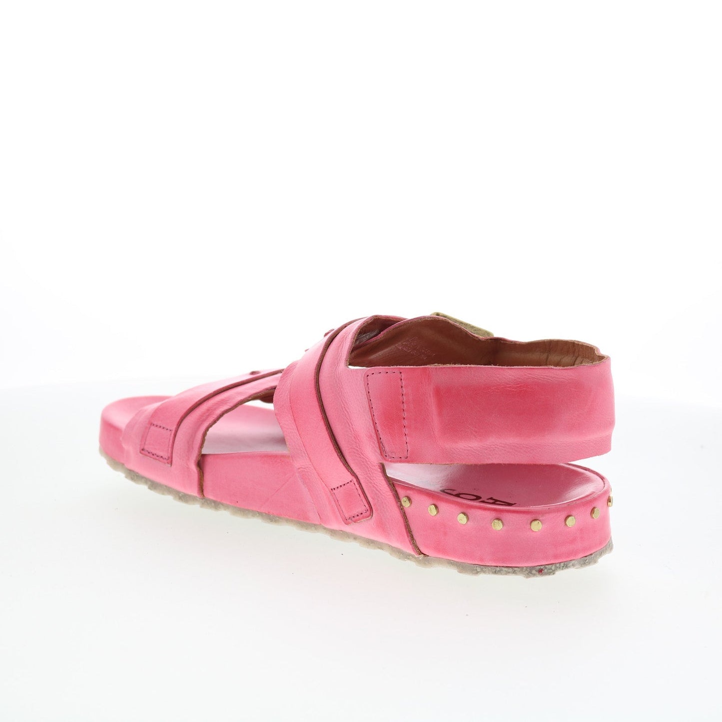 A.S. 98 Eastman Womens Pink Leather Hook & Loop Strap Sandals Shoes