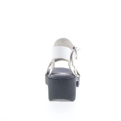 Fly London Egly EGLY520FLY-001 Womens White Leather Heeled Sandals Shoes