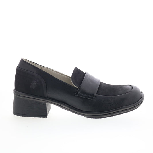 Fly London Elam ELAM574FLY-000 Womens Black Loafers & Slip Ons Casual Shoes