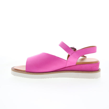 Miz Mooz Elias Womens Pink Leather Hook & Loop Strap Sandals Shoes