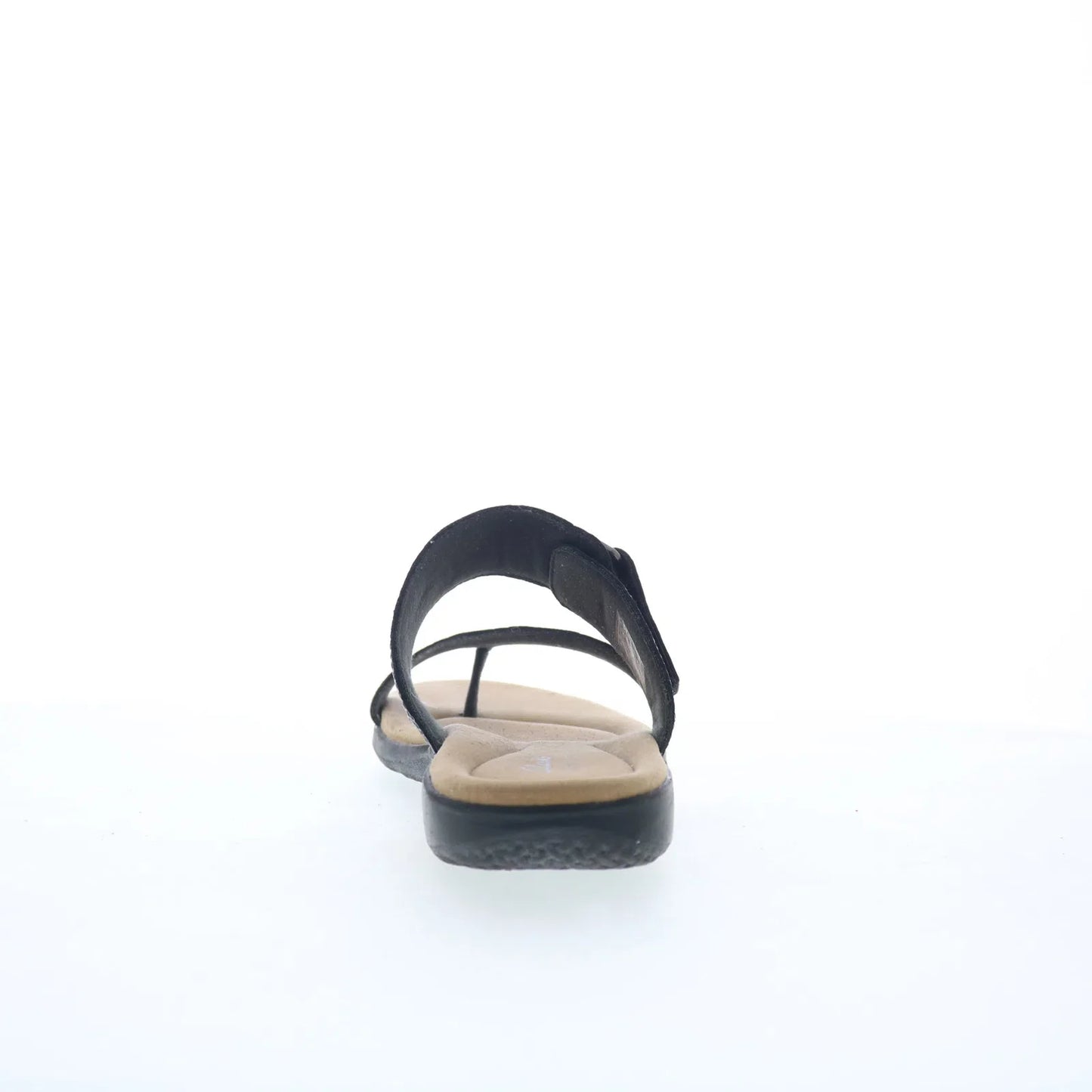 Clarks Elizabelle Way 26177929 Womens Black Leather Flip-Flops Sandals Shoes