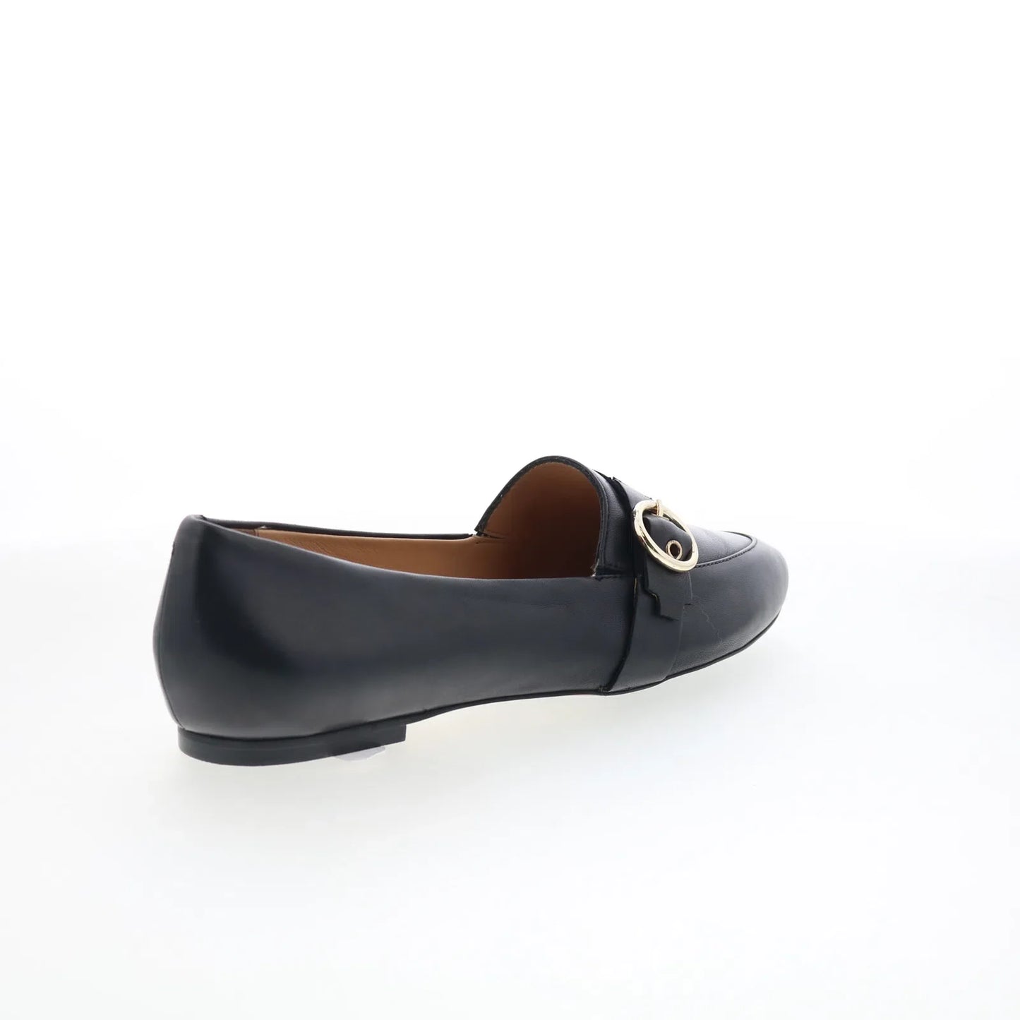 Trotters Emmett T2358-001 Womens Black Leather Slip On Loafer Flats Shoes