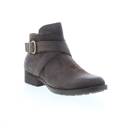 Born Trinculo F11417 Womens Gray Leather Zipper Ankle & Booties Boots