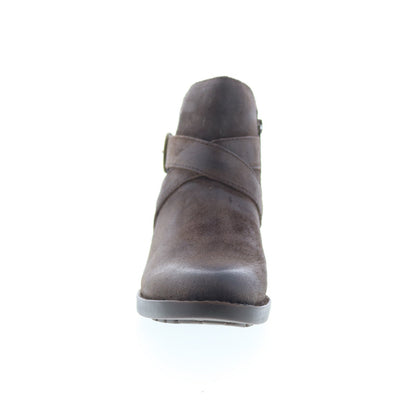 Born Trinculo F11417 Womens Gray Leather Zipper Ankle & Booties Boots
