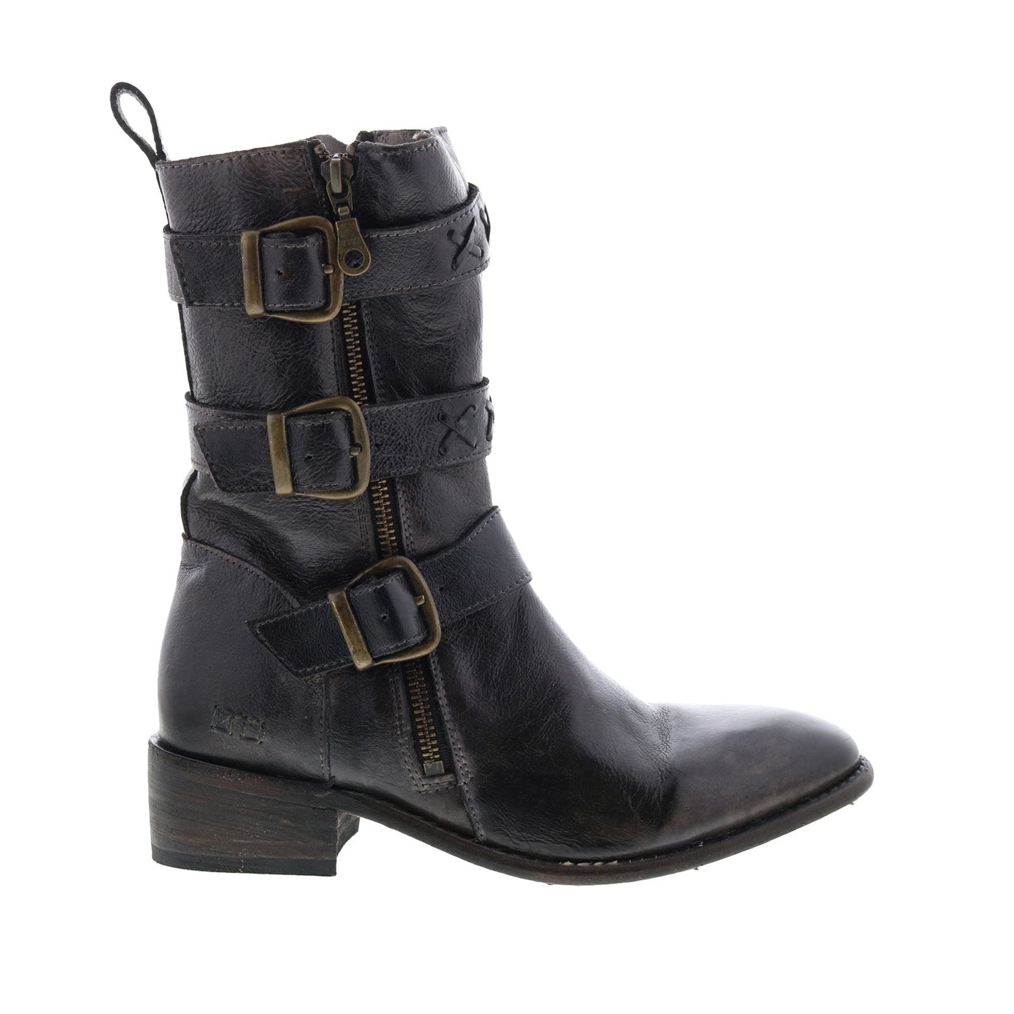 Bed Stu Blanchett F328003 Womens Black Leather Casual Dress Boots