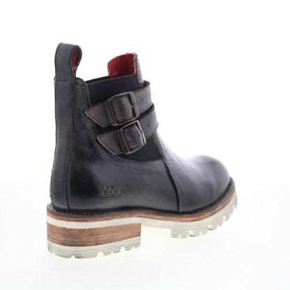 Bed Stu Ginger F393019 Womens Black Leather Hook & Loop Casual Dress Boots