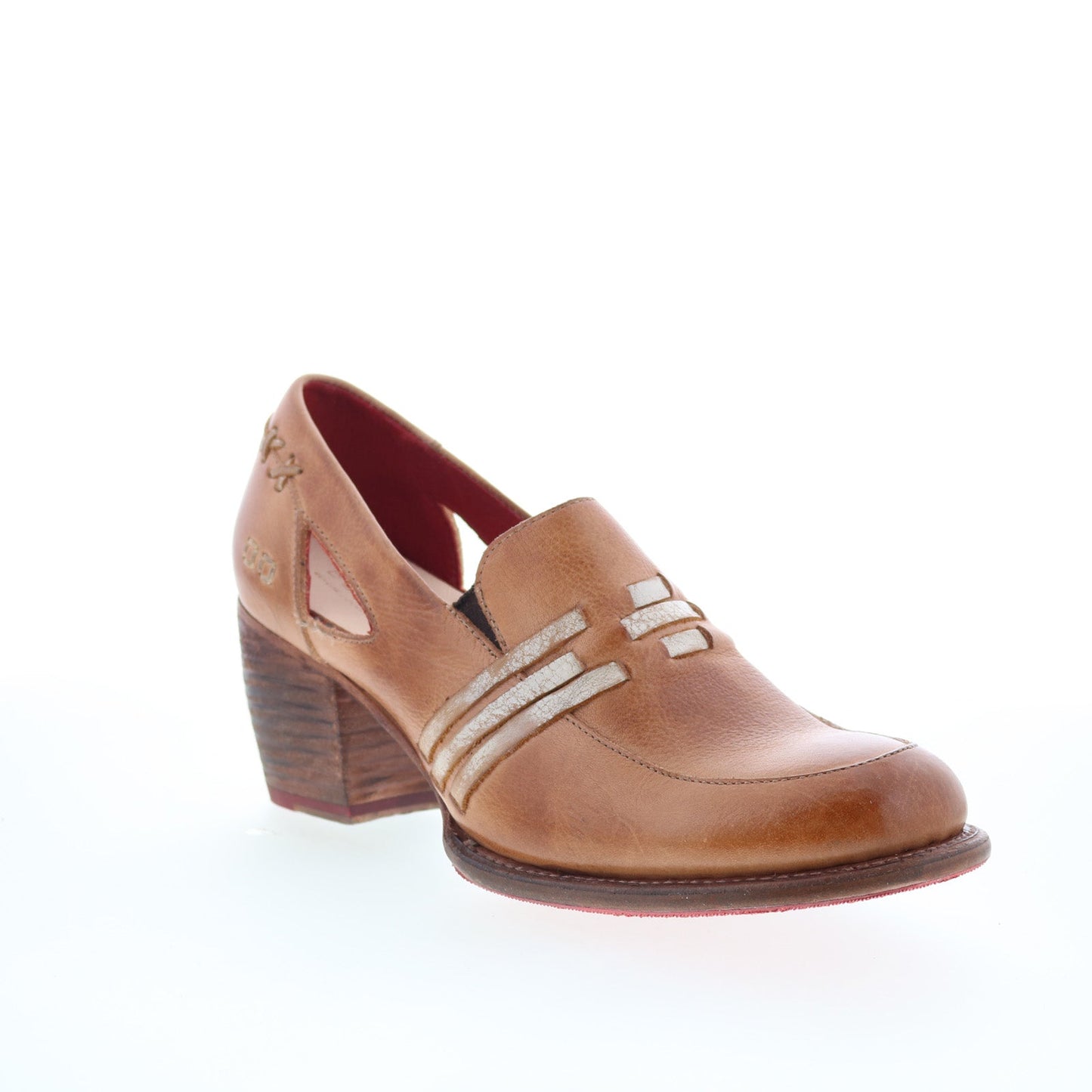 Bed Stu Gabrianna F399057 Womens Brown Leather Slip On Pumps Heels Shoes