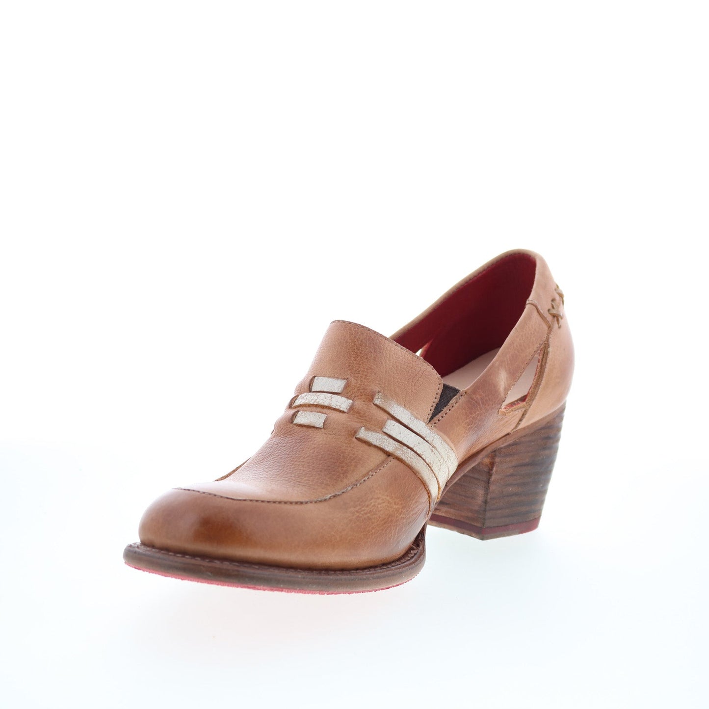 Bed Stu Gabrianna F399057 Womens Brown Leather Slip On Pumps Heels Shoes