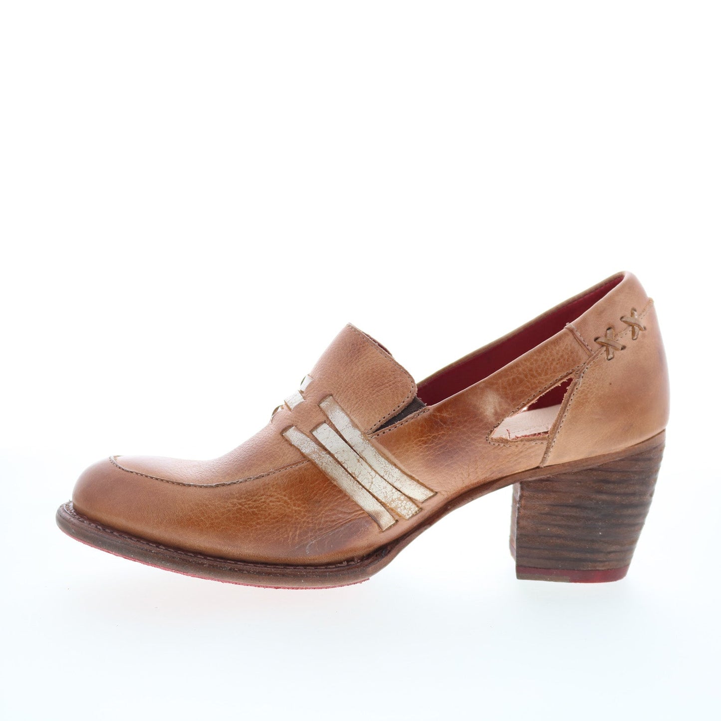Bed Stu Gabrianna F399057 Womens Brown Leather Slip On Pumps Heels Shoes