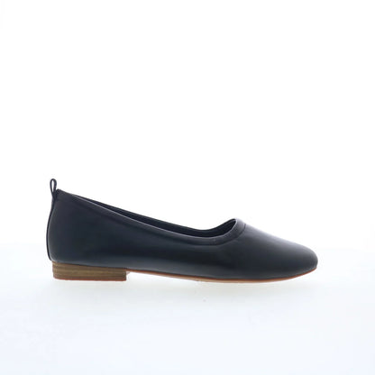 Clarks Fawna Soft 26181224 Womens Black Leather Slip On Loafer Flats Shoes