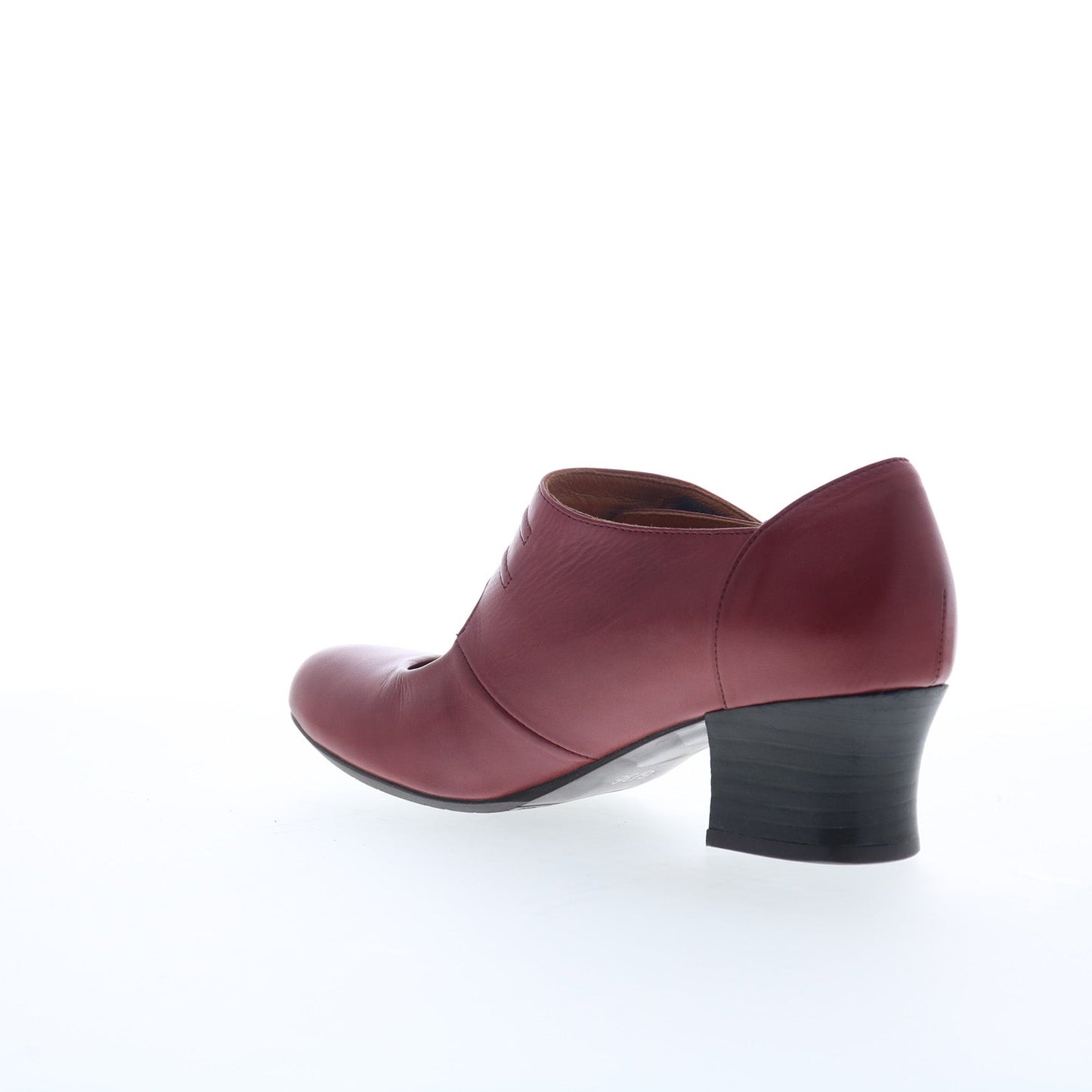 Miz Mooz Fayth Womens Burgundy Leather Slip On Pumps Heels Shoes