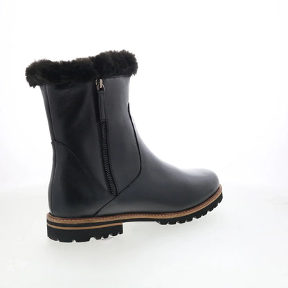 Trotters Forever T2362-001 Womens Black Leather Zipper Casual Dress Boots