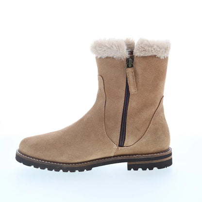 Trotters Forever T2362-160 Womens Beige Suede Zipper Casual Dress Boots