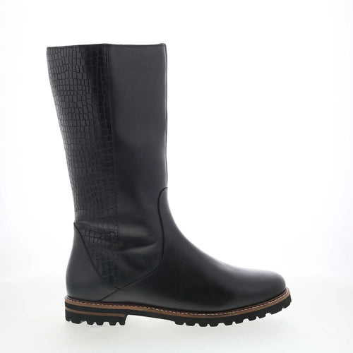 Trotters Franki T2364-001 Womens Black Leather Zipper Casual Dress Boots