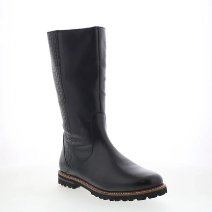 Trotters Franki T2364-001 Womens Black Leather Zipper Casual Dress Boots