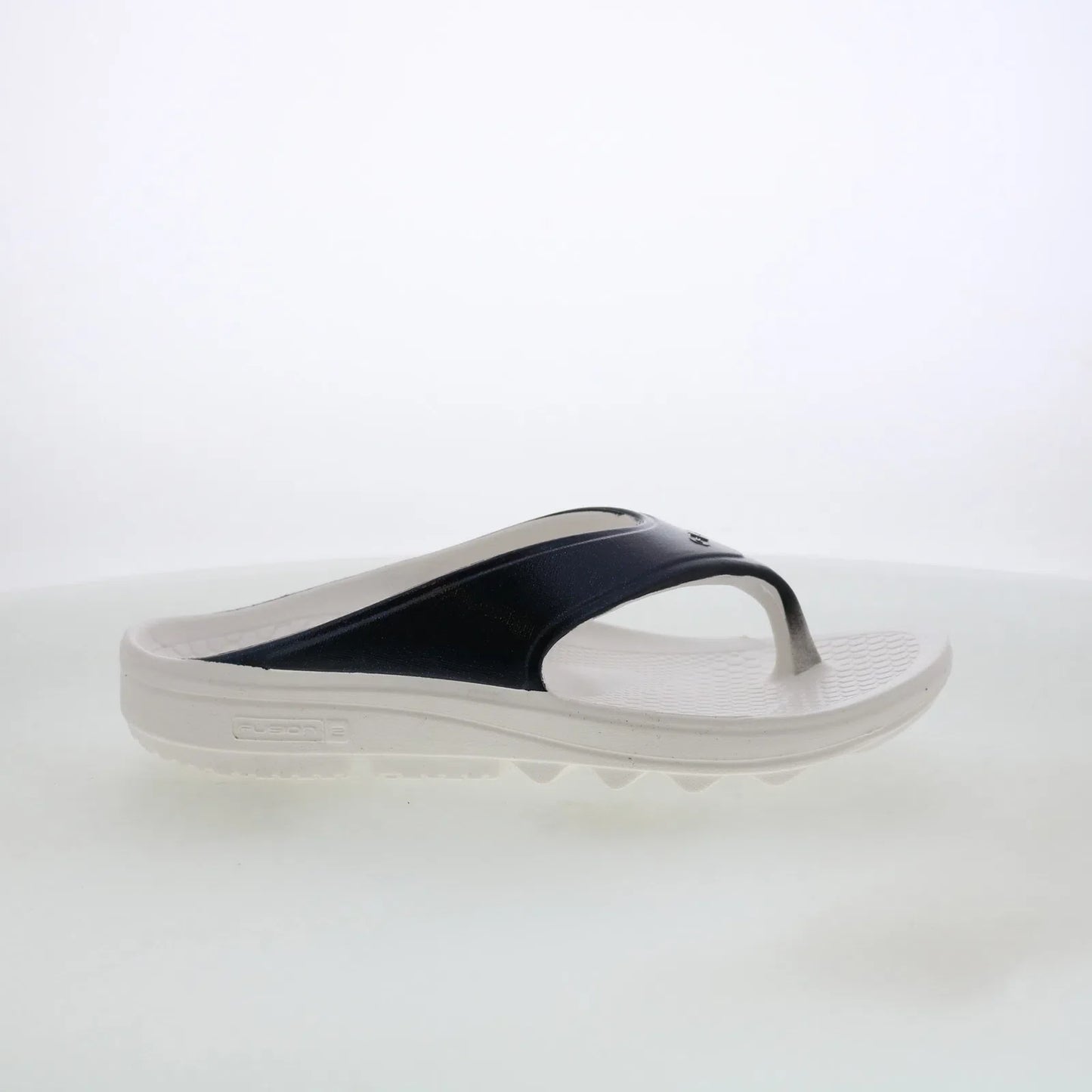 Spenco Fusion 2 Thong Pearl SP1087BLK Womens Black Flip-Flops Sandals Shoes