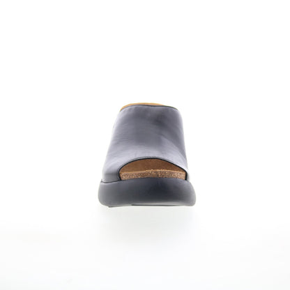 Fly London Gino GINO966FLY-000 Womens Black Leather Slides Sandals Shoes