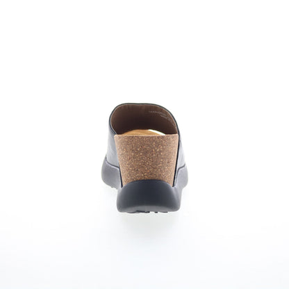 Fly London Gino GINO966FLY-000 Womens Black Leather Slides Sandals Shoes