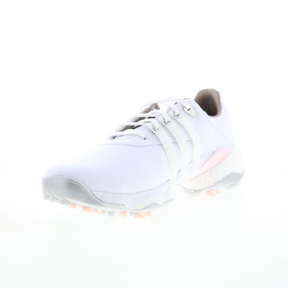 Adidas Tour360 22 GV9662 Womens White Leather Lace Up Athletic Golf Shoes