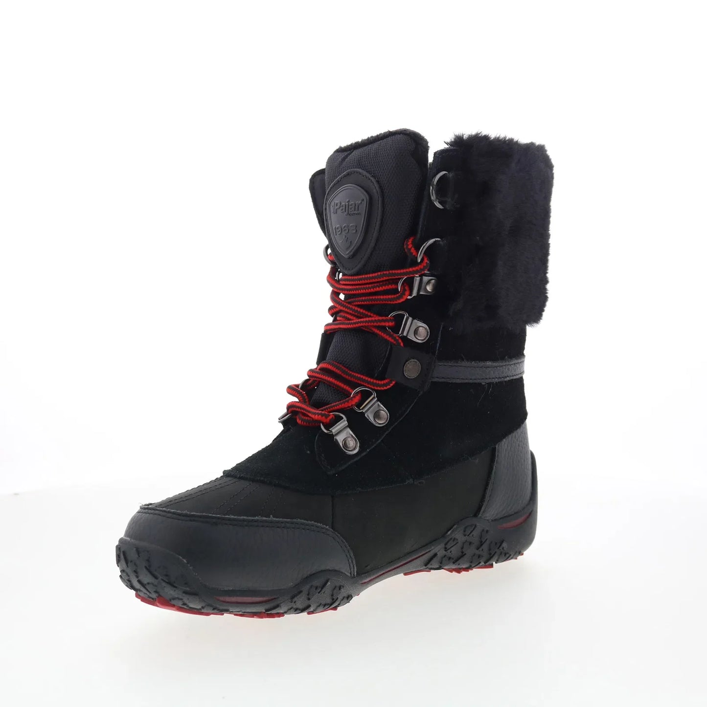 Pajar Gwen 78865 Womens Black Canvas Lace Up Casual Dress Boots