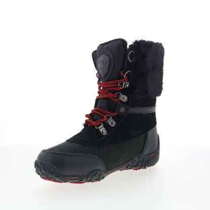 Pajar Gwen 78865 Womens Black Canvas Lace Up Casual Dress Boots