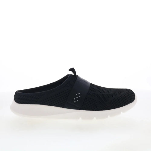 Spenco Halsey SP1129BLK Womens Black Mesh Slip On Mules Slippers Shoes