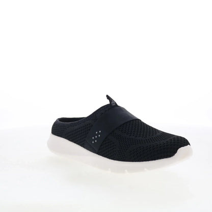 Spenco Halsey SP1129BLK Womens Black Mesh Slip On Mules Slippers Shoes