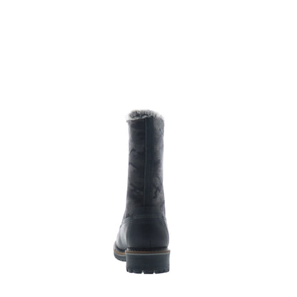 Bos. & Co. Hanz Womens Black Suede Lace Up Casual Dress Boots