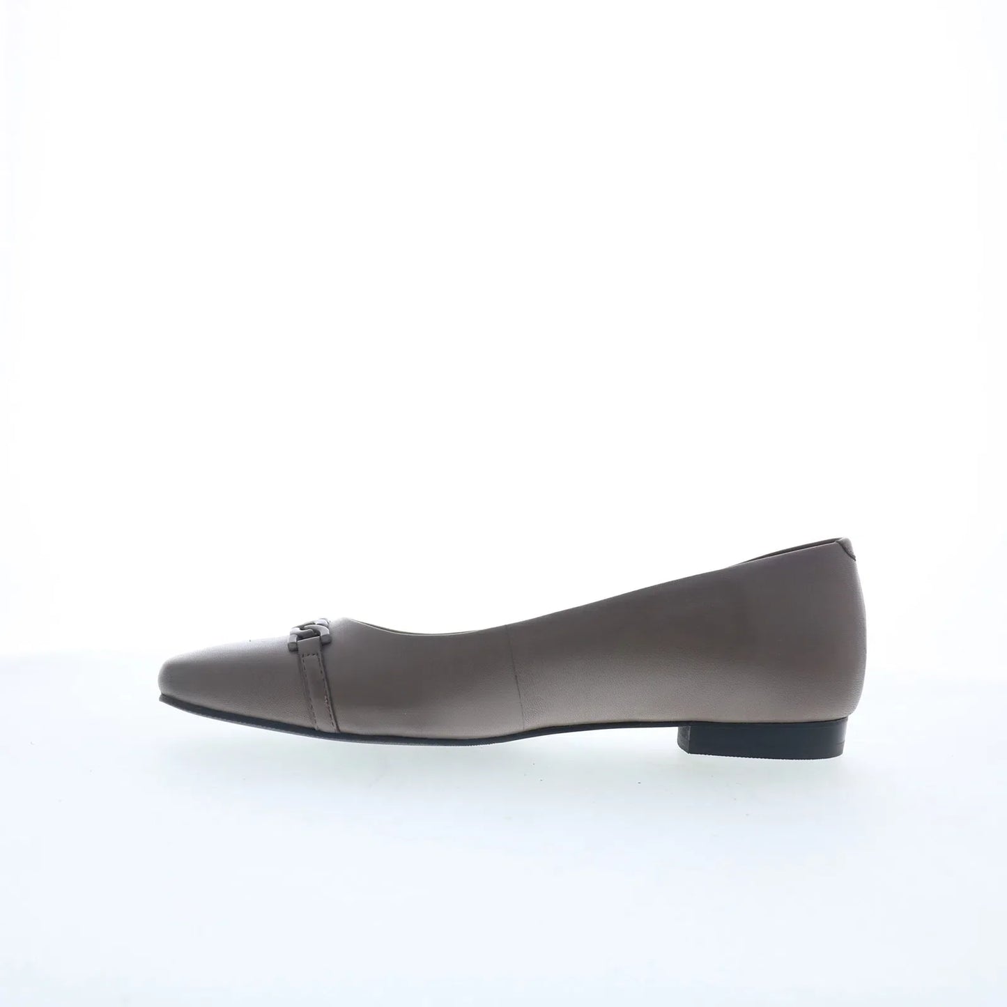 Trotters Harmony T2250-020 Womens Gray Leather Slip On Ballet Flats Shoes