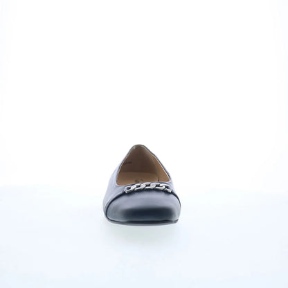 Trotters Harmony T2250-400 Womens Blue Leather Slip On Ballet Flats Shoes