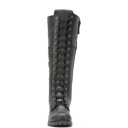 Harley-Davidson Aldona 14" Lace D87270 Womens Black Leather Motorcycle Boots