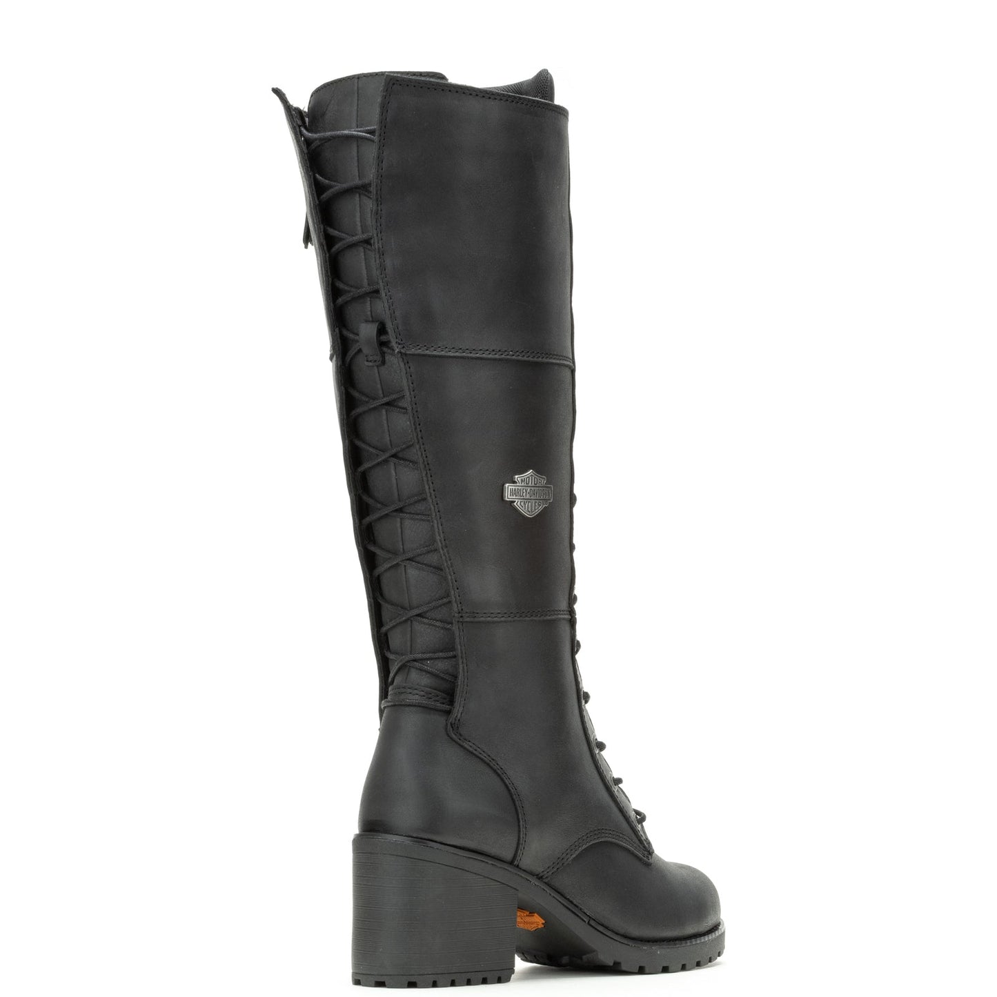 Harley-Davidson Aldona 14" Lace D87270 Womens Black Leather Motorcycle Boots