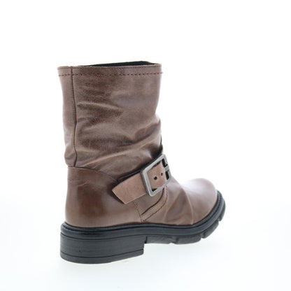 Miz Mooz Holdyn Womens Brown Leather Zipper Casual Dress Boots