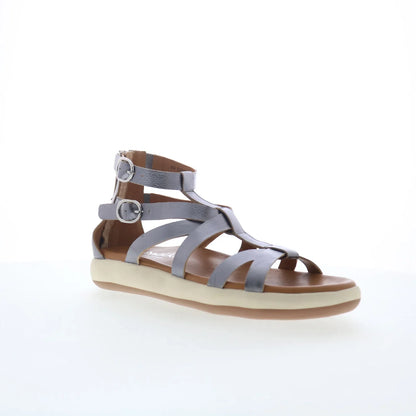 Softwalk Jamaica S2508-033 Womens Silver Leather Gladiator Sandals Shoes