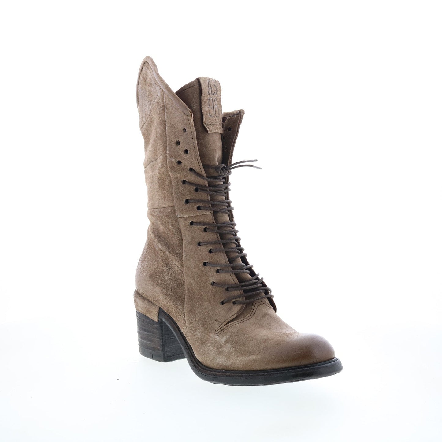 A.S. 98 Jasper Womens Gray Leather Zipper Casual Dress Boots