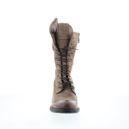 A.S. 98 Jasper Womens Gray Leather Zipper Casual Dress Boots