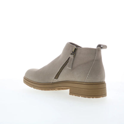 Minnetonka Joyelle 82017 Womens Gray Suede Zipper Ankle & Booties Boots