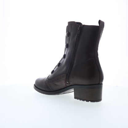 Miz Mooz Jozie Womens Brown Leather Zipper Ankle & Booties Boots