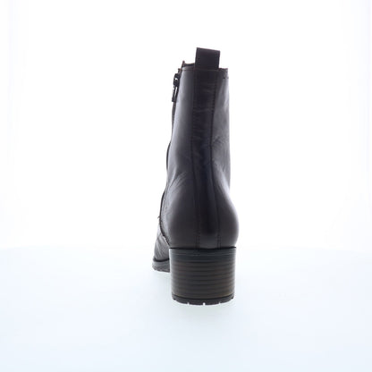 Miz Mooz Jozie Womens Brown Leather Zipper Ankle & Booties Boots