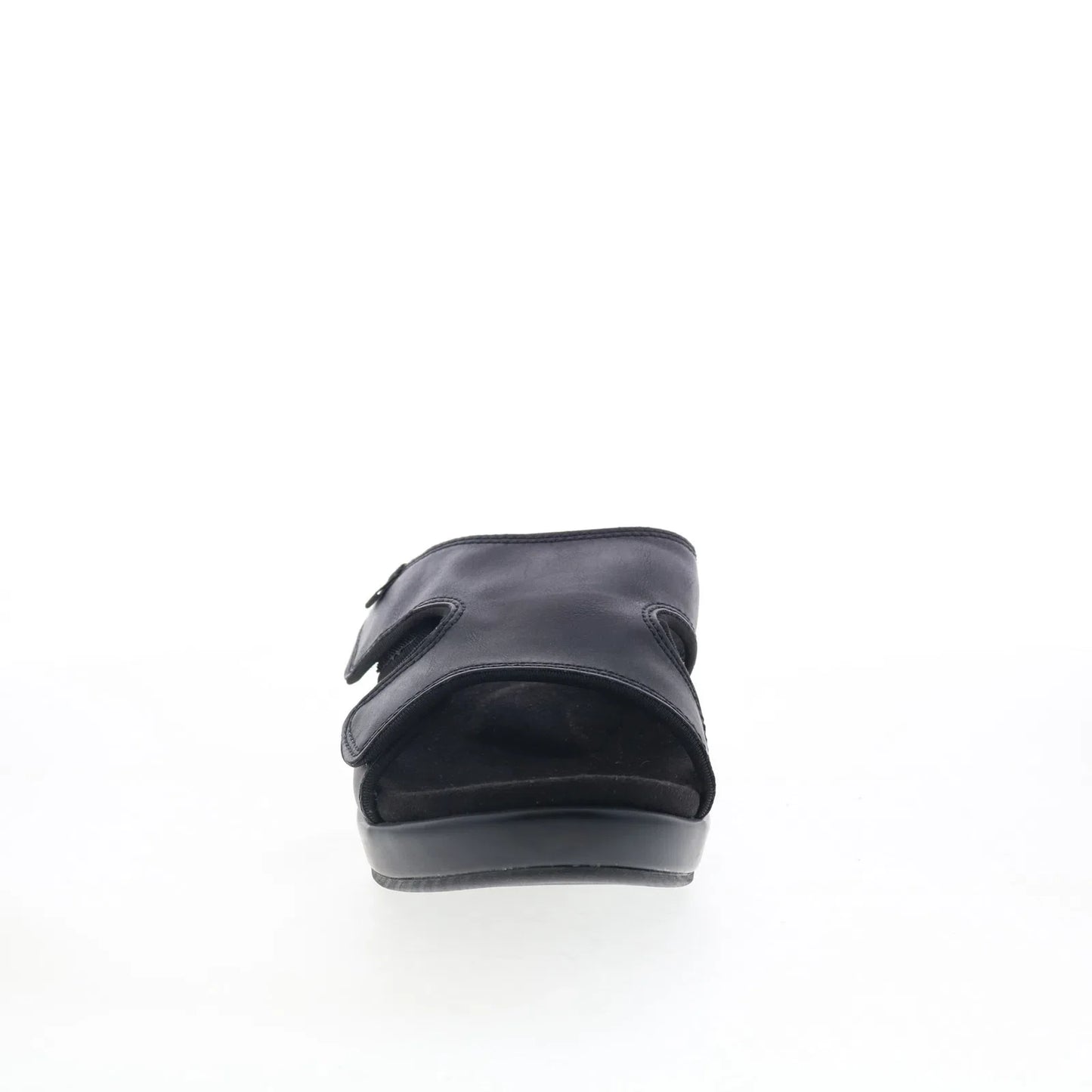 Spenco Karla Wedge SP1082BLK Womens Black Synthetic Slides Sandals Shoes
