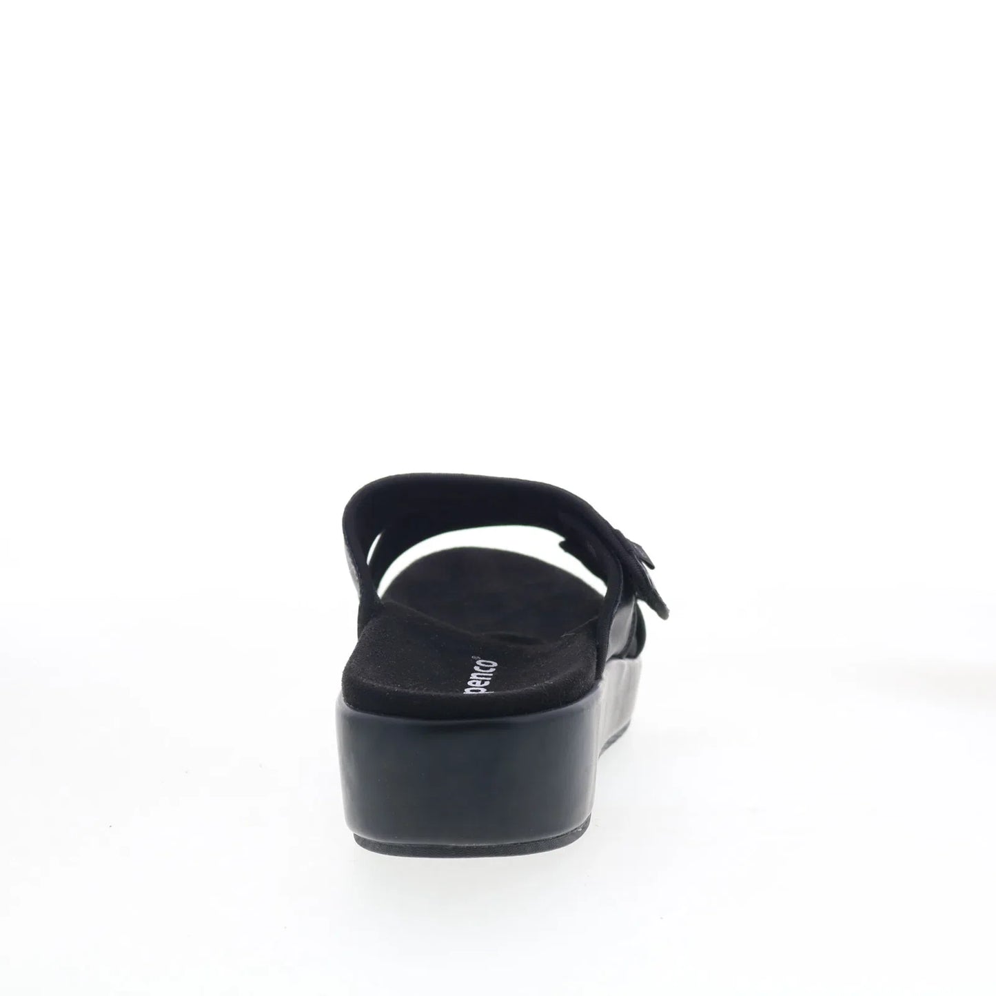 Spenco Karla Wedge SP1082BLK Womens Black Synthetic Slides Sandals Shoes