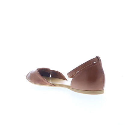 Miz Mooz Kendria Womens Brown Leather Hook & Loop Strap Sandals Shoes